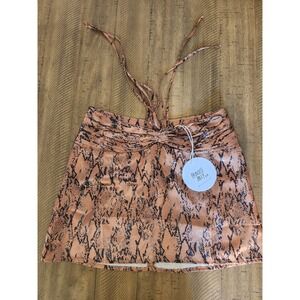 Princess Polly Mini Snake Skin Halter Top‎ Size 4 NWT